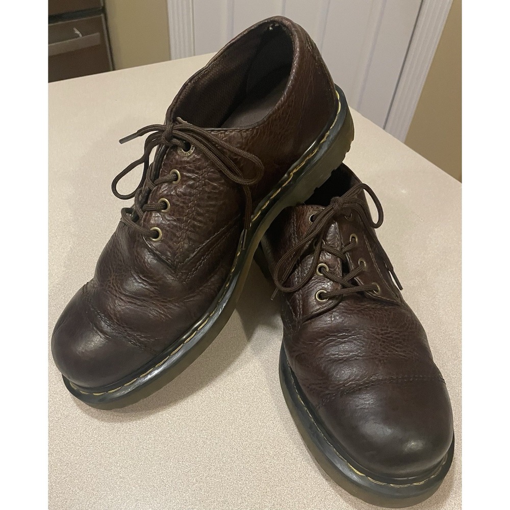 Dr. Martens Men's Shoes Vtg Y2K Brown Leather Oxford UK 12 US 13 Air Cushion EUC